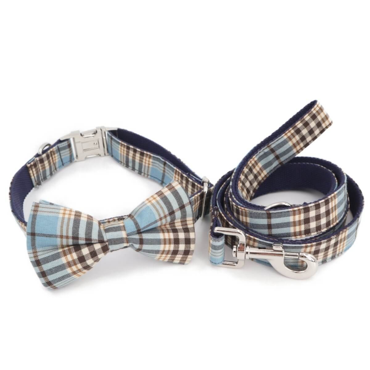 Tartan dog collar with bow new arrivals