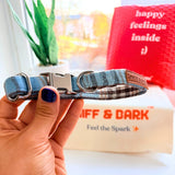 Blue Teddy Plaid Signature Band™ - Crafted Collar