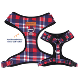 Crimson Navy Plaid AllSet™ Harness – Adjustable Bliss (D Ring)