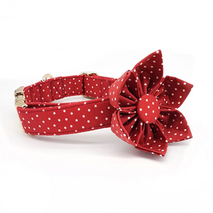 Red Polka Dot Flower Unbreakable Collar™