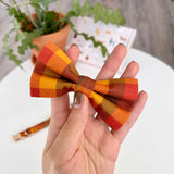 Cinnamon Spice Plaid Dappertie™ – Sleek Slide-On Bowtie