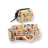 cute dog poop bag holder leash attachment matching set