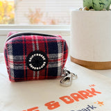Crimson Navy Plaid GlamGo™ – Poop Bag Case – Posh Exits