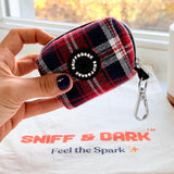 Crimson Navy Plaid GlamGo™ – Poop Bag Case – Posh Exits