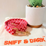 Checker Pink Joyline™ Leash – 100 % Cotton Shell