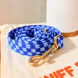 Checker Blue Joyline™ Leash – 100 % Cotton Shell