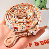 Yellow Floral Joyline™ Leash – 100 % Cotton Shell