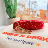 Red Polka Dot Joyline™ Leash – 100 % Cotton Shell