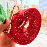 Red Polka Dot Joyline™ Leash – 100 % Cotton Shell