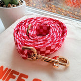 Checker Pink Joyline™ Leash – 100 % Cotton Shell