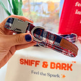 Crimson Navy Plaid Signature Band™ + Slide-On Dappertie™ + Joyline™