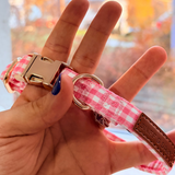 Pink Gingham Signature Band™ - Crafted Collar