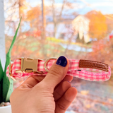 Pink Gingham Signature Band™ - Crafted Collar