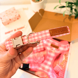 Pink Gingham Signature Band™ - Crafted Collar