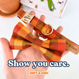 Cinnamon Spice Plaid Signature Band™ - Crafted Collar
