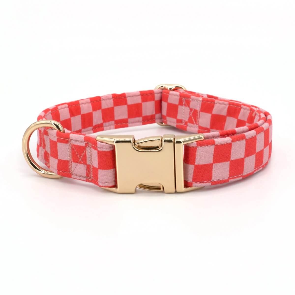 Checker Pink Bow Tie Unbreakable Collar™