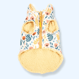 Light Yellow Floral Reversible Cozy Fleece Vest™