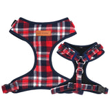 Crimson Navy Plaid AllSet™ Harness – Adjustable Bliss