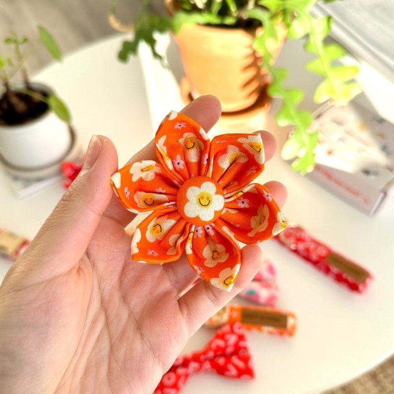 Tangerine Dreams Flower Unbreakable Collar™ & Leash Set