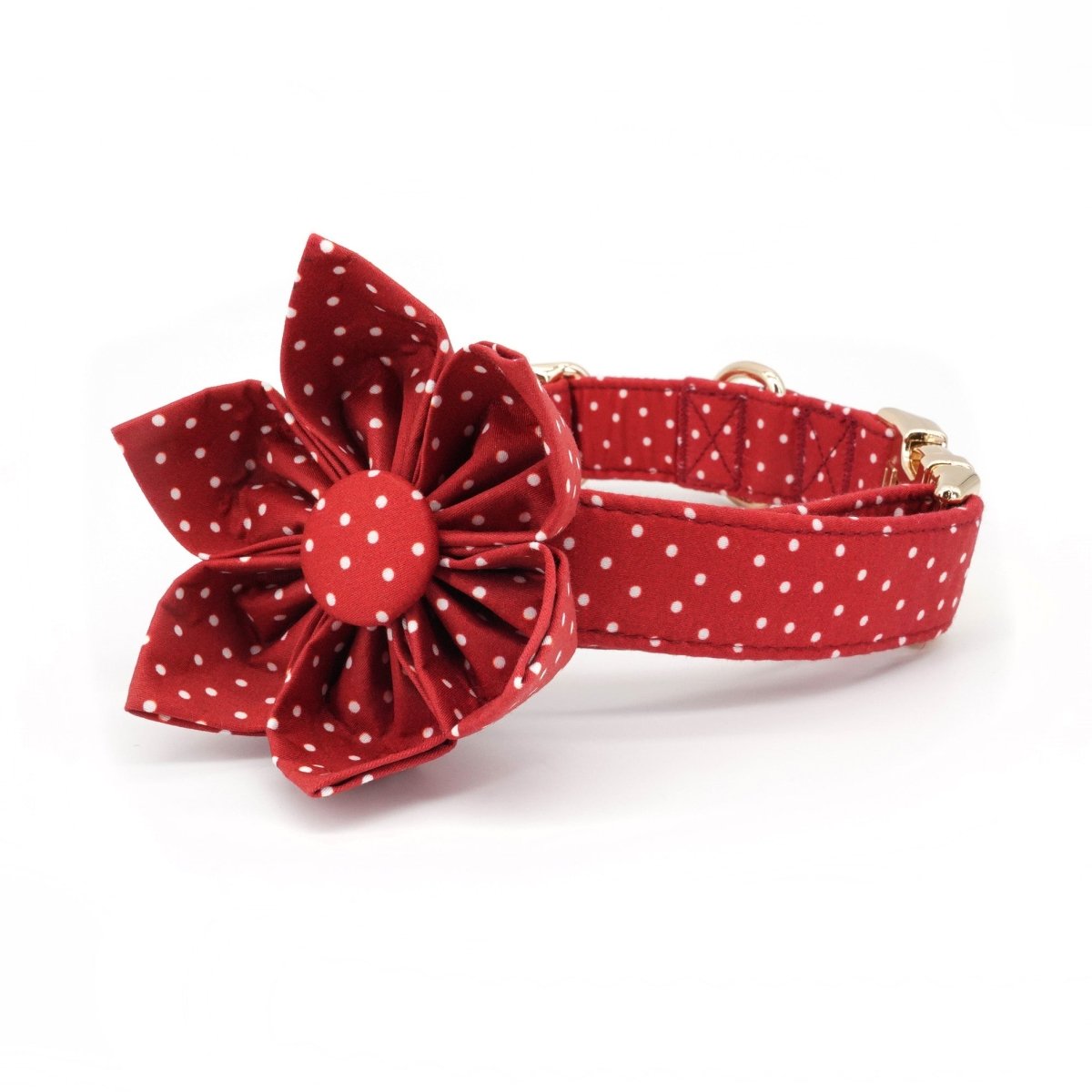 Red Polka Dot Flower Unbreakable Collar™