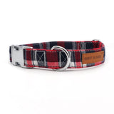 Crimson Navy Plaid Signature Band™ - Crafted Collar