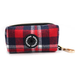 Crimson Navy Plaid GlamGo™ – Poop Bag Case – Posh Exits