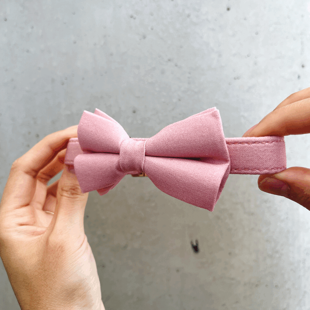 Baby Pink Bowtie Collar & Leash Set - sets - Sniff & Bark