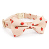 Custom dog collar with bow for dogs - Strawberry pattern collar with bow - best collars canada