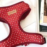 Polka Dot harness for dogs boys and girls - best dog harness for small dogs