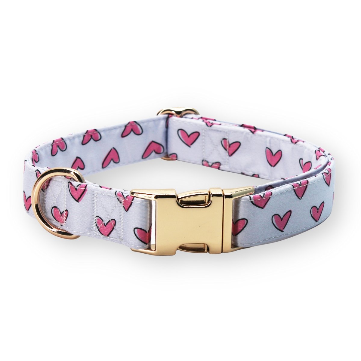 valentine dog collar with bow tie - Love words – Juju + Nana