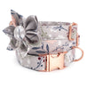 floral dog collar wedding - dog flower collar with name - 