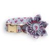 dog flower collar with name - girl wedding dog collar - dog collar with flowers for wedding