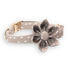 dog collar with flowers for wedding - female dog wedding collar - dog flower collar with name