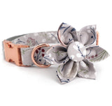 girl dog collar with flower for wedding with matching leash canada - dog flower collar with name