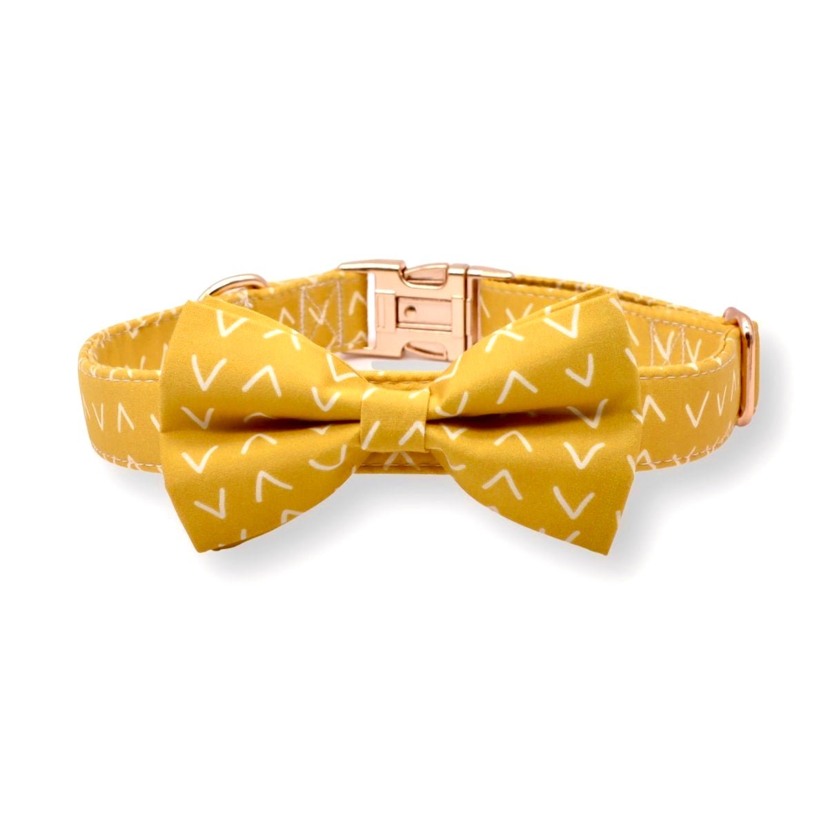 Yellow Arrow Bowtie Unbreakable Collar™ & Leash Set
