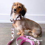Custom dog collar for boys and girls  - dog bow tie pattern - dog collar with name