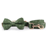 dog collars with bows and leash set for boys and girls - unique dog collars and leashes - dog flower collar with name