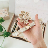 dog flower collar with name - girl dog collar accessories - dog flower collar wedding