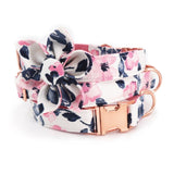 dog collar with flowers for wedding - dog collars with bows and flowers - dog flower collar with name