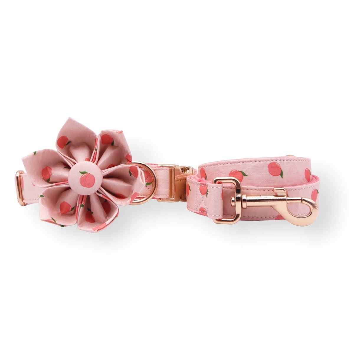 Peach Flower Collar & Leash Set - sets - Sniff & Bark