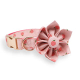 Peach Flower Collar & Leash Set - sets - Sniff & Bark