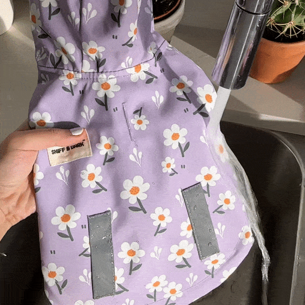 Waterproof dog raincoat - dog raincoat with hood, cute dog raincoat with harness hole