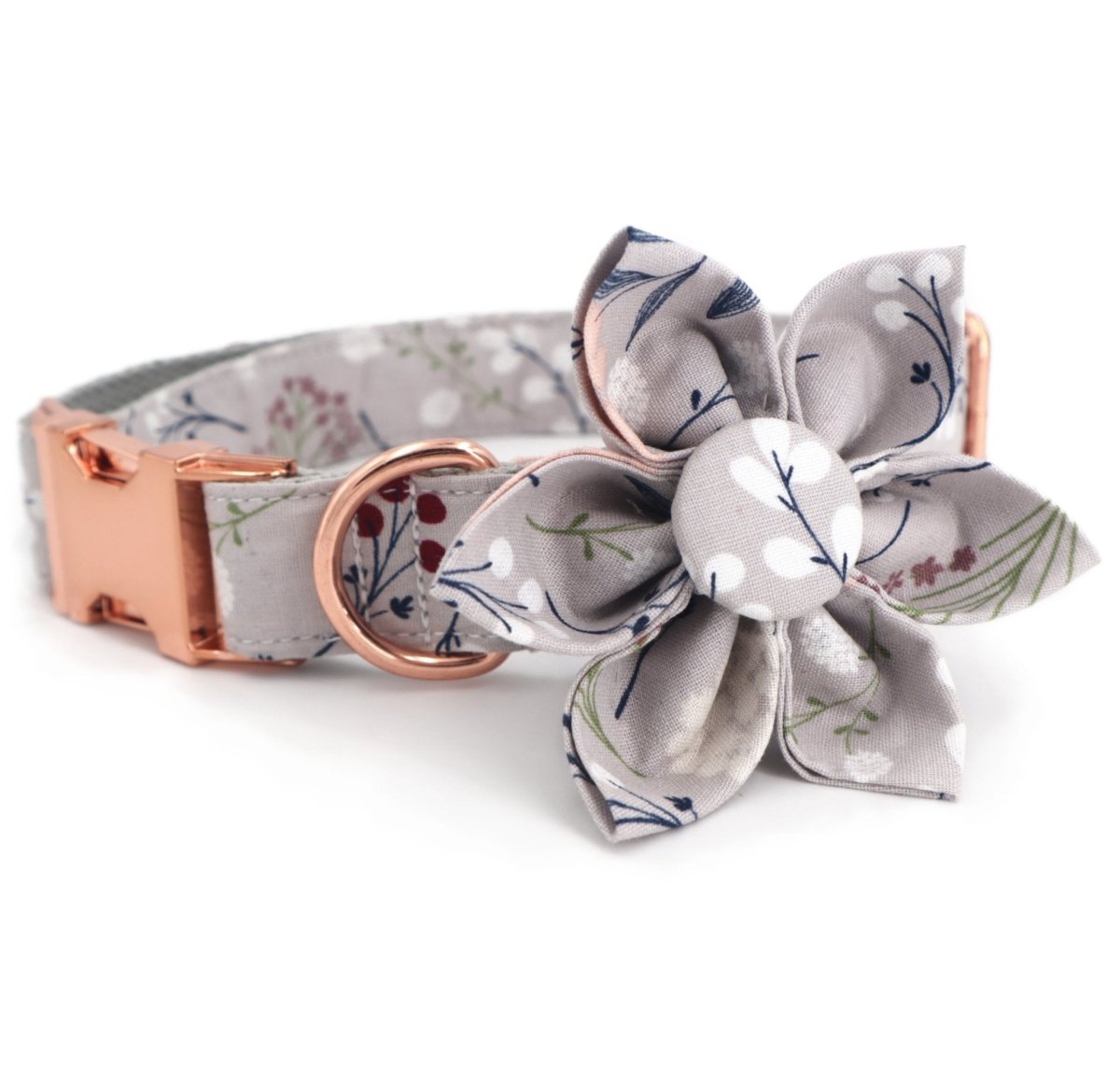 girl dog collar with flower - dog flower collar with name - dog collar acccessories - flower collar canada