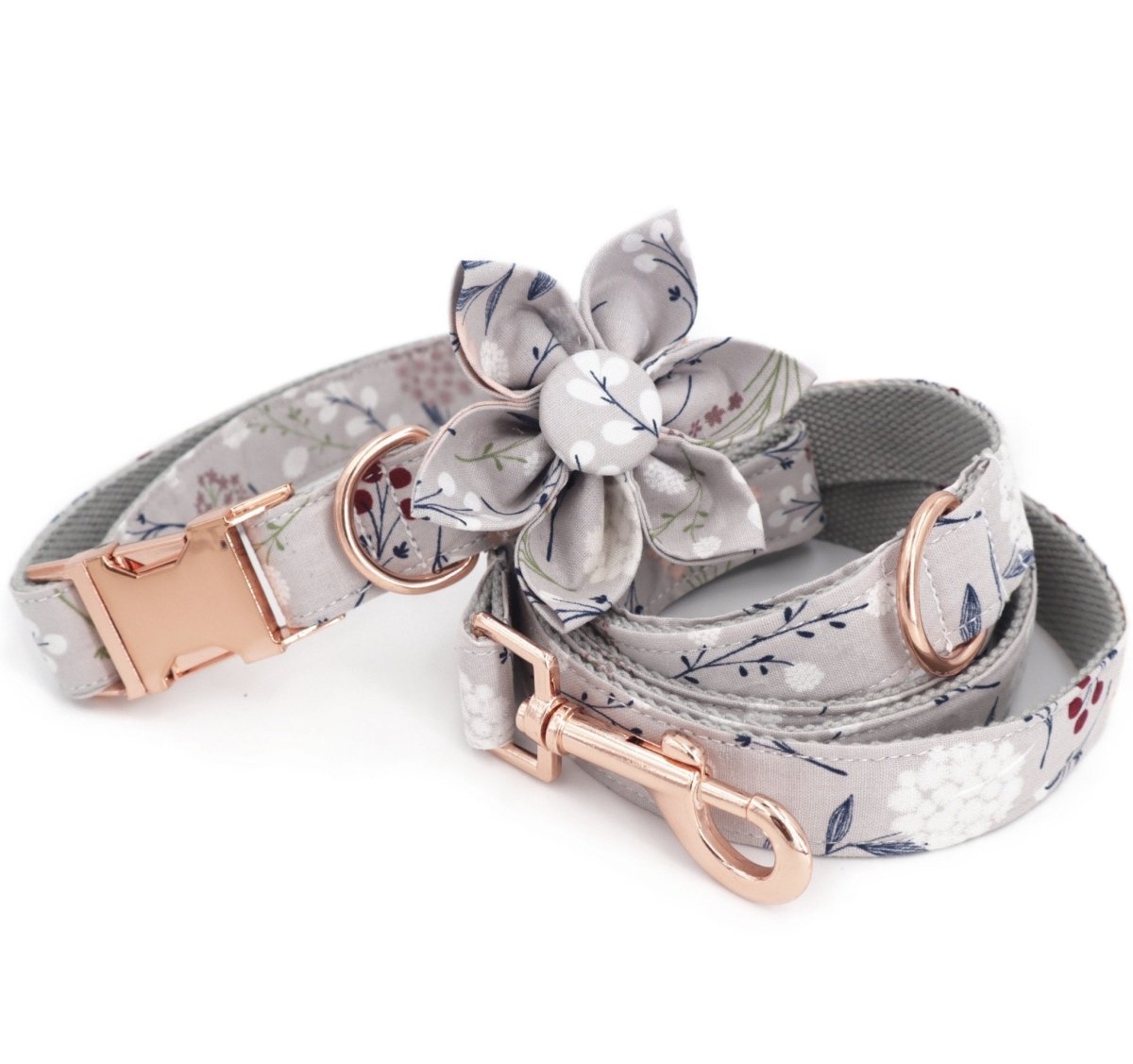 dog collar with flowers for wedding - dog flower collar with name - dog collar and leash set canada
